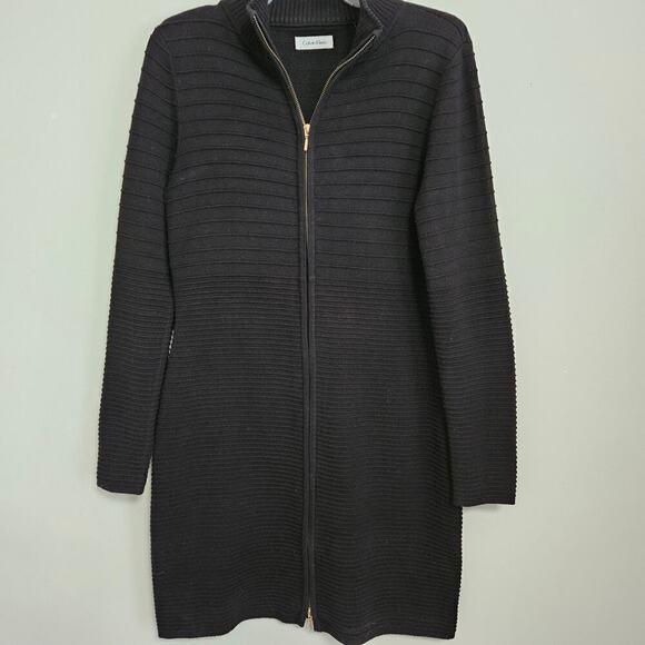 Calvin Klein Full Zip Dress or Sweater Coat Cardigan Womens Size? (See measure) - Picture 1 of 9